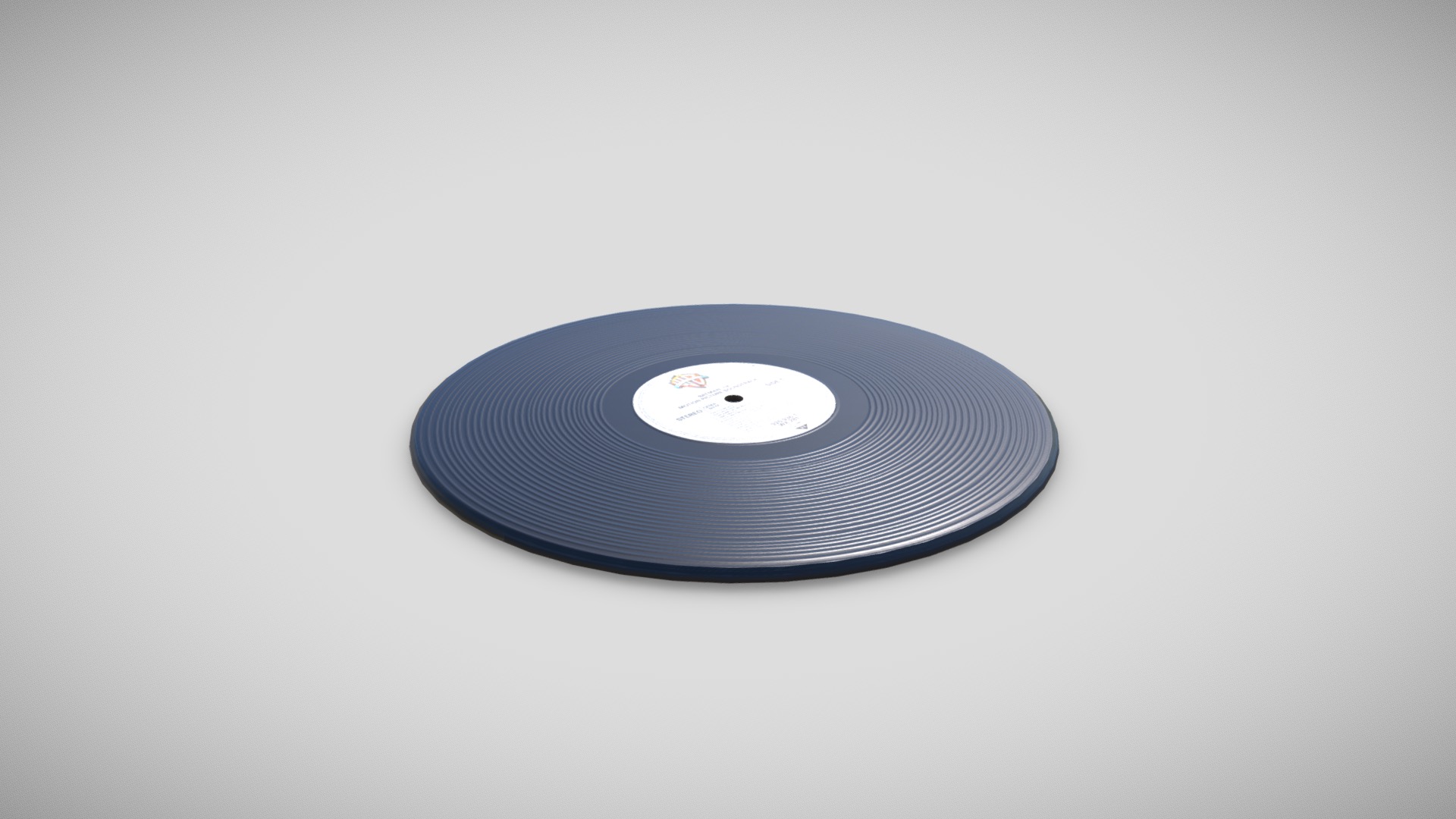 3D model record - This is a 3D model of the record. The 3D model is about a black and silver speaker.