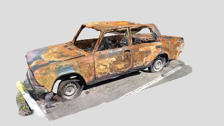 Burned car 03 3D Model