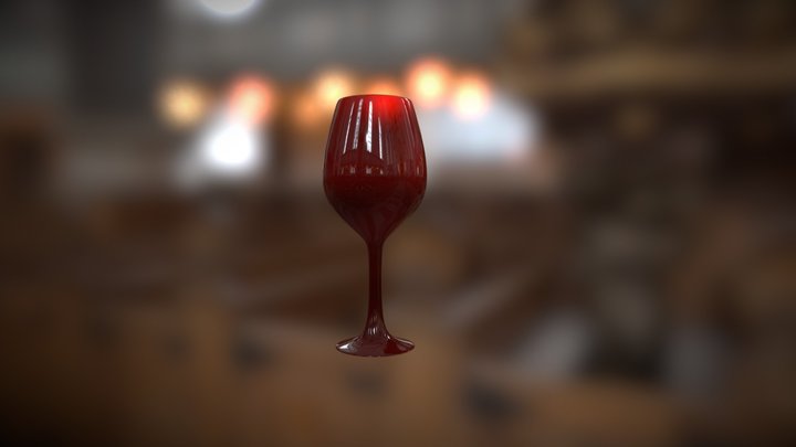 Wine Glass HP Visual 3D Model