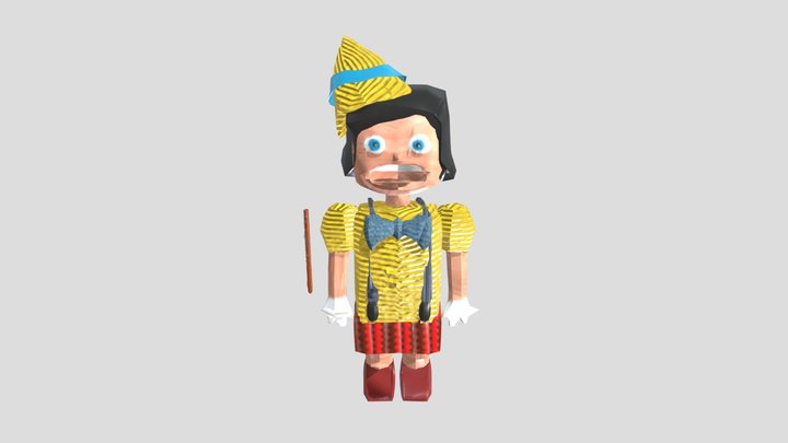 Chibi Intento de Pinocchio 3D Model