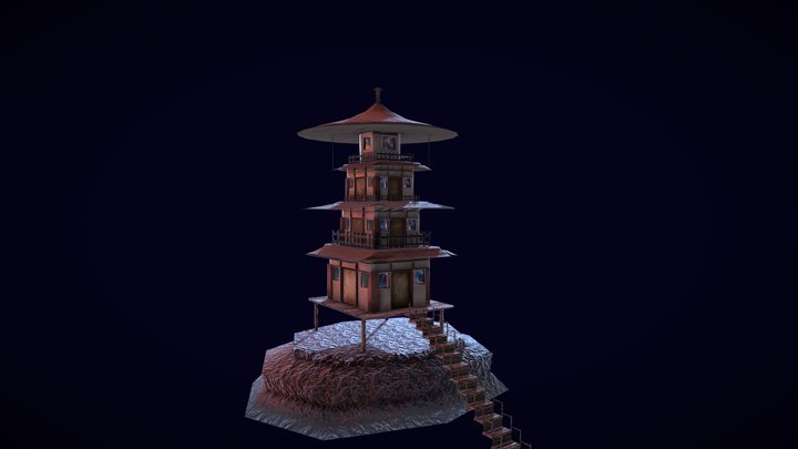 TEMPLO BUDISTA ZEN 3D Model