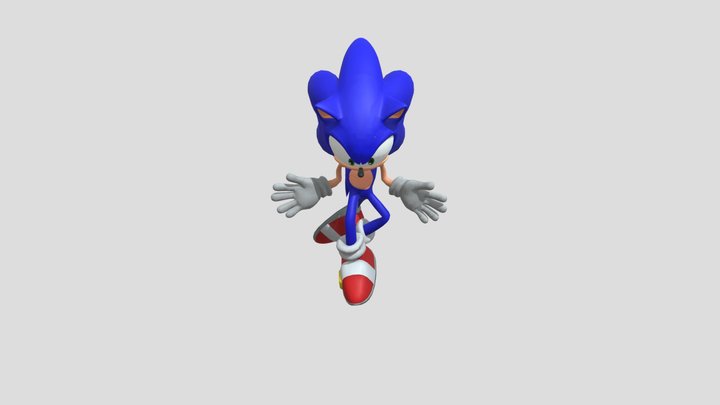sonic  is a chill guy 3D Model