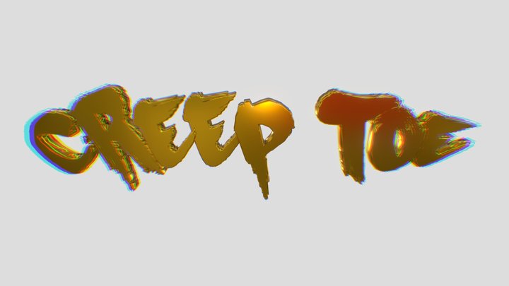 Creep Toe Logo Gold low poly 3D Model