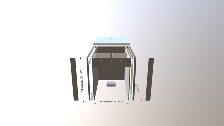 9- Cash Register Cabinet 3D Model