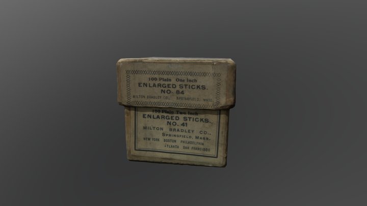 100 Plain Two Inch Enlarged Sticks. No 41. 3D Model