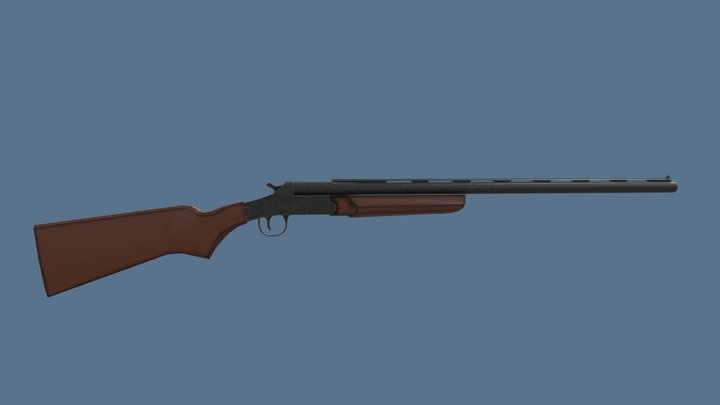 Stylized shotgun 3D Model