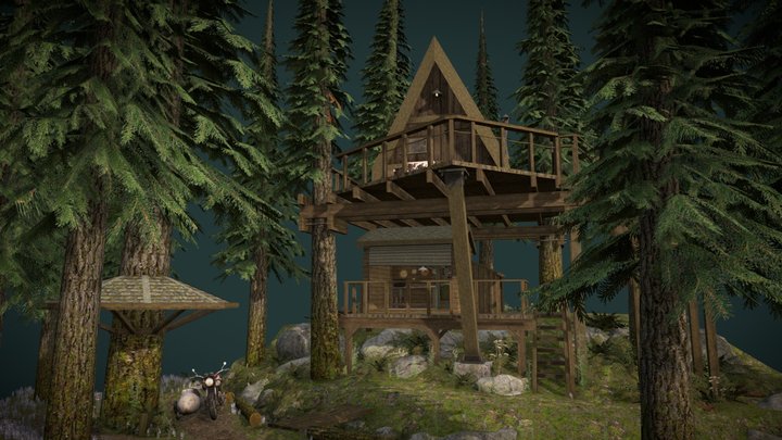 DAE Diorama - Forest Loner 3D Model