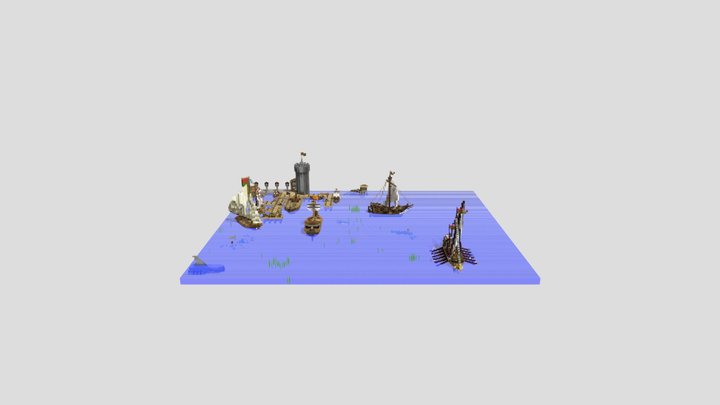 Kropotam's small port 3D Model