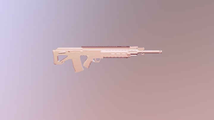 A Bulpup AK/M4 Cross. 3D Model