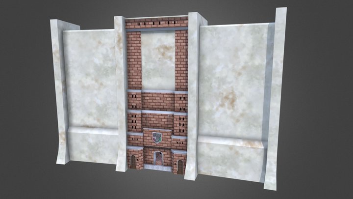 Attack on Titan Torhaus Texturiert 3D Model