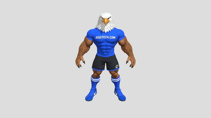Anthropomorphic eagle athlete