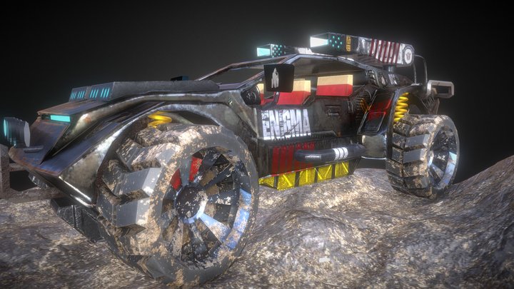 Post Apocalyptic Battle Vehicle 3D Model