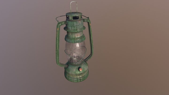 Lamp Kerosene Old 3D Model