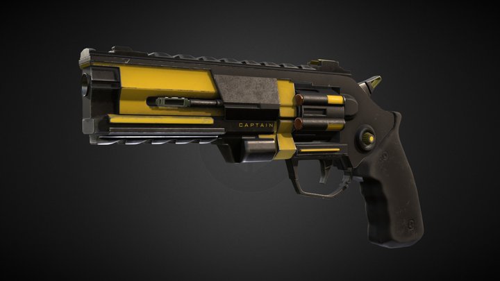 Sci-fi Revolver 3D Model