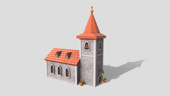 Stylized Church 3D Model