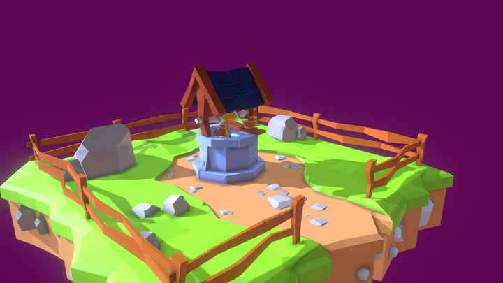 Pozo Lowpoly 3D Model