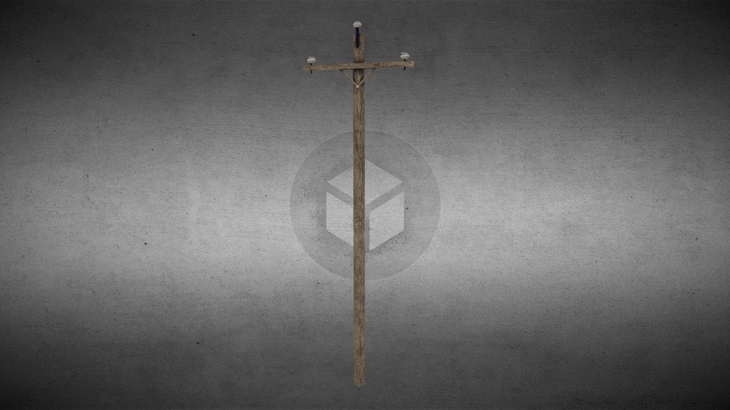 Electric / Utility Pole - Low Poly