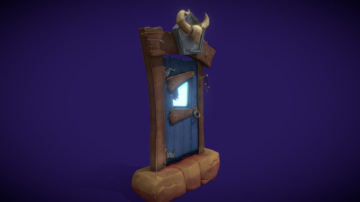 Fantasy Door 3D Model