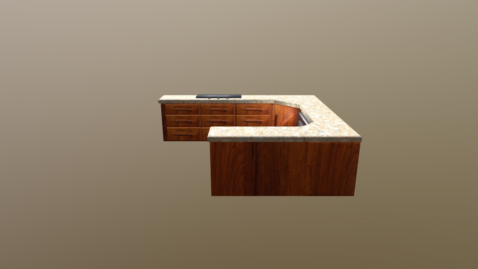 Kitchen Set low poly