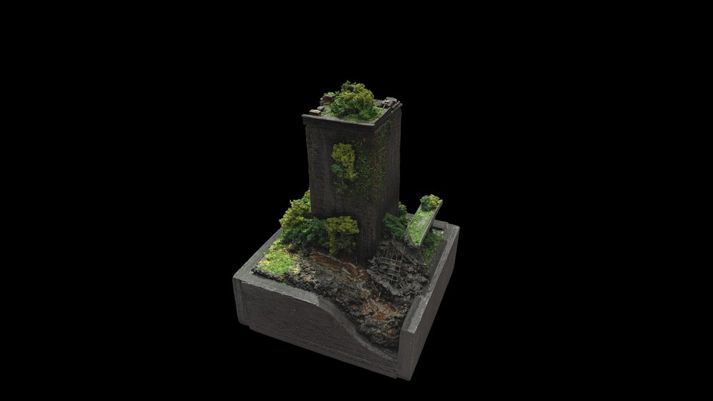 Post apocalyptic skyscraper diorama (lq)