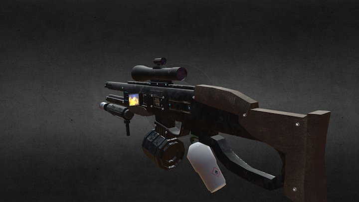 Futuristic Assault Rifle 3D Model