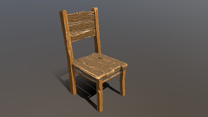 Damaged old stylized chair