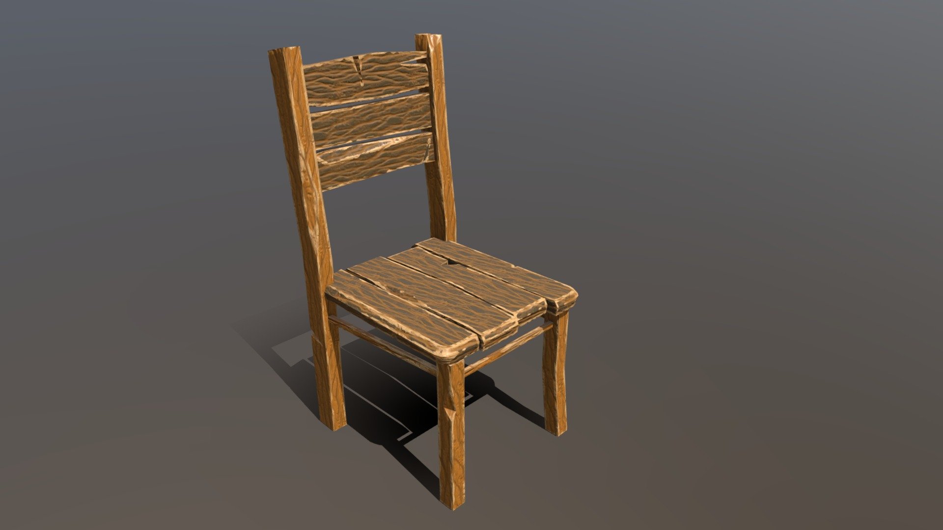 Damaged old stylized chair - Download Free 3D model by Helyeouka ...