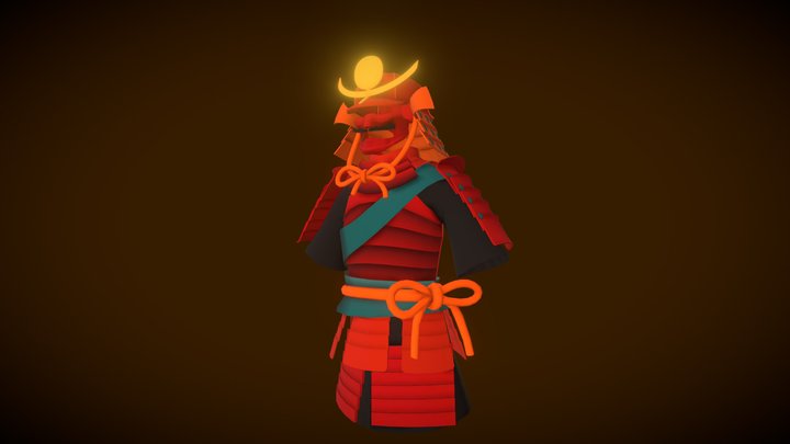 Samurai Armor VertexPaint 3D Model