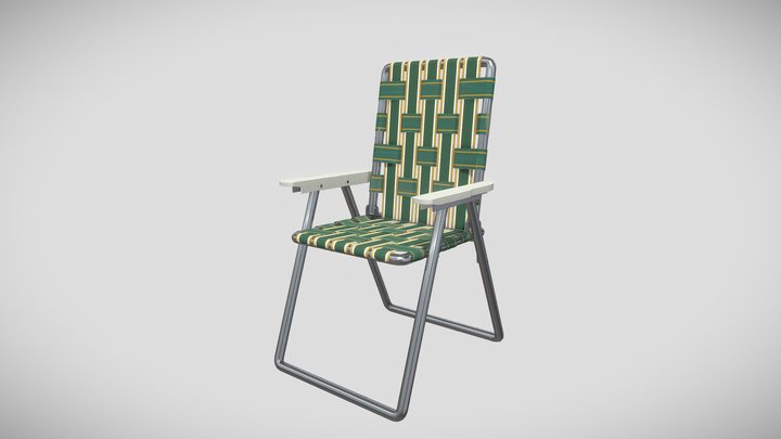 Retro Lawnchair 3D Model