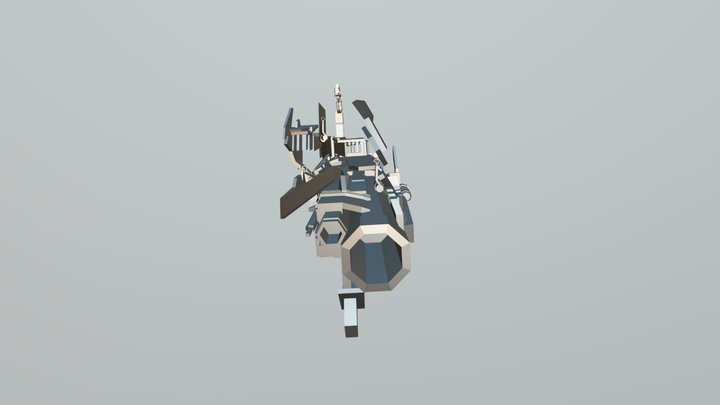 Optimus Prime Combined's Heavy-Cannon 3D Model