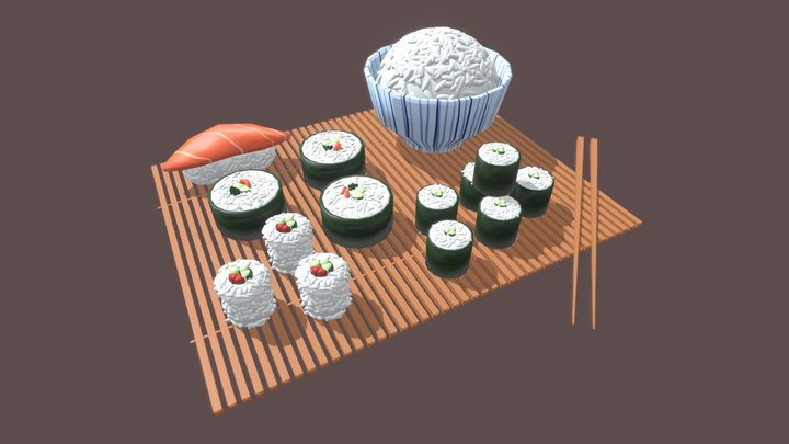 Sushi still life 3D Model