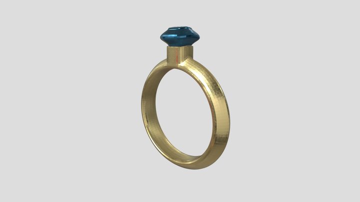 Low Poly Ring 3D Model