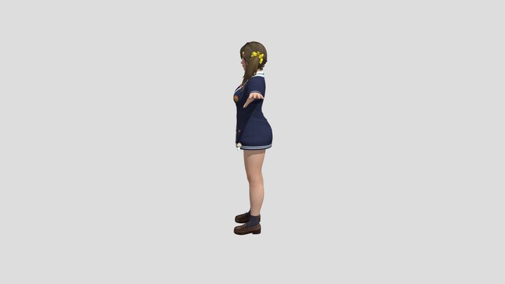 Giant Hentai Girl 3D Model