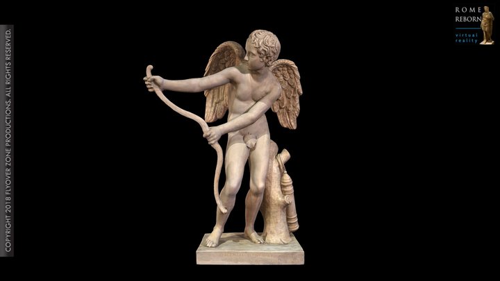 3D rendering of Eros stringing his bow