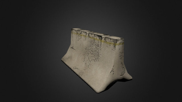 Concrete Barrier 3D Model