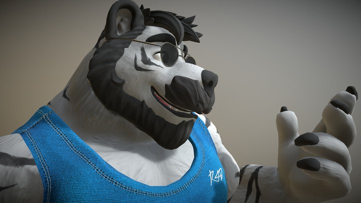 Burger the Bear-Tiger 🐻🐯 3D Model