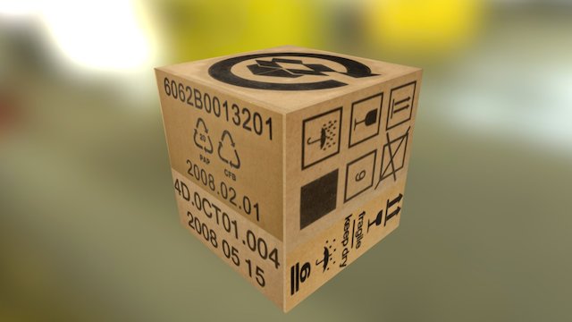 Cardboard box (0001) 3D Model