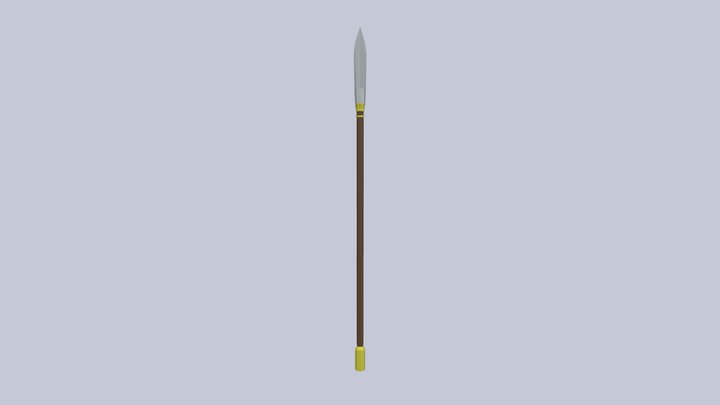 Low Poly Spear 3D Model