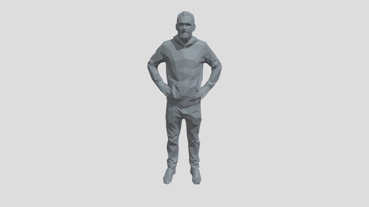 Lowpoly Male Standing – Kostenloses 3D-Modell STL