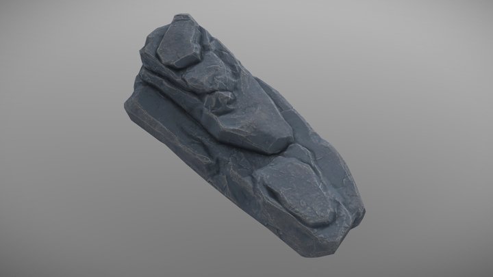 Stylized Rock: Low-poly Game-Ready 3D Model