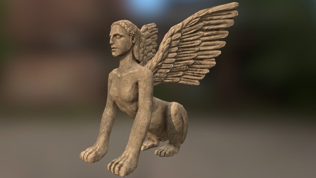 Ancient Statue Low Poly2 3D Model