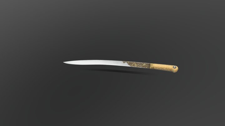 Yatagan Sword 3D Model