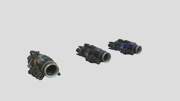 Bumblebee's Hand Cannon pack 3D Model