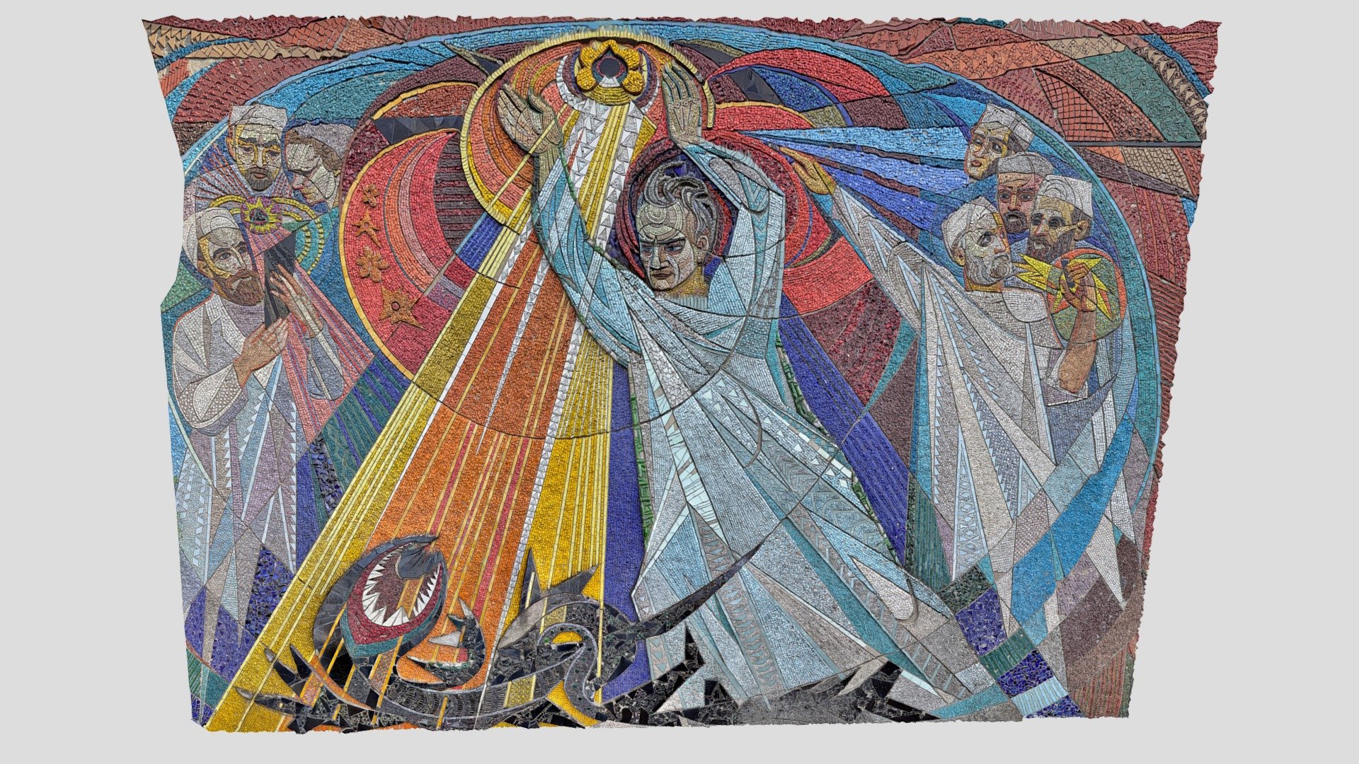 "Victory" mosaic (1971) Kyiv — Sketchfab embed 3D viewer