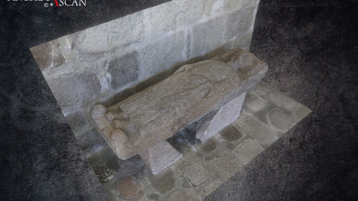 Dalle funéraire de Monsgânier 3D Model