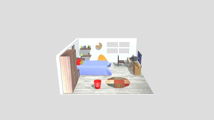 Cuarto Lowpoly Modeling 3D Model