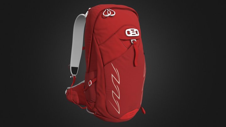 Hiking Backpack 3D Model