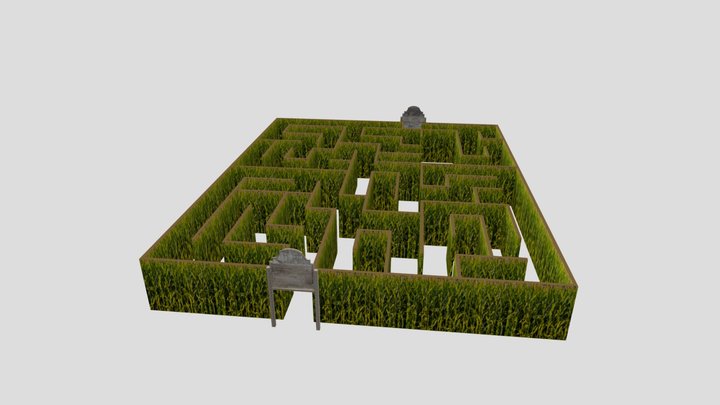 CORN MAZE-01-(GLTF) 3D Model