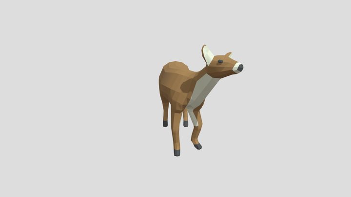 Low poly deer 3D Model