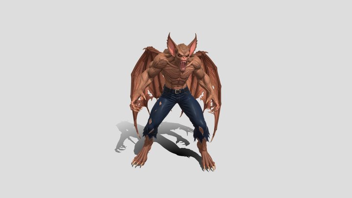 super-villain Man-Bat 3d model free